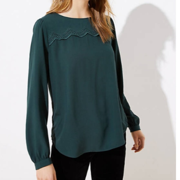 loft green blouse